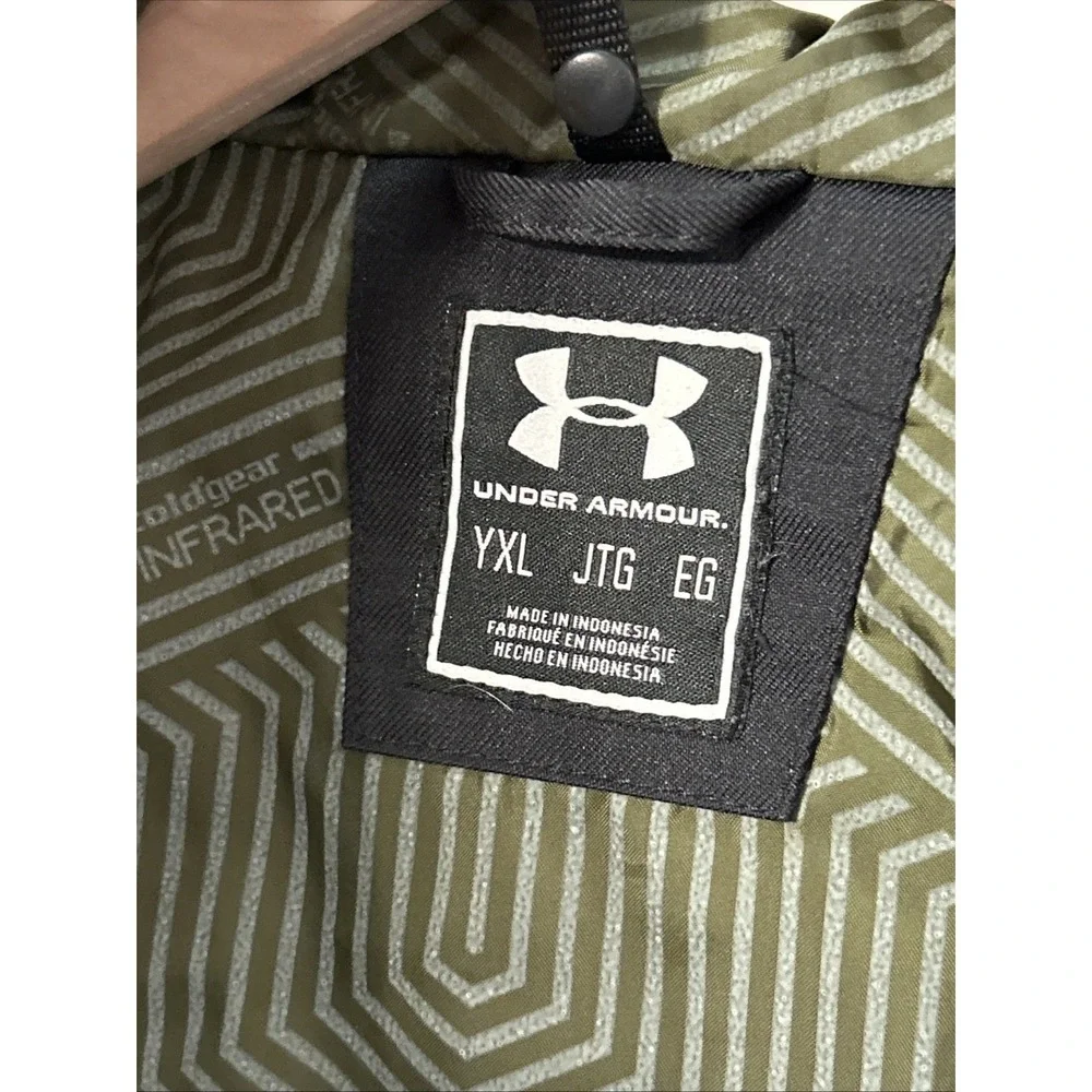 Boys Under Armour Storm 2 Infrared Wildwood‎ Jacket Wind/Rain Sz YXL 1247047 XL